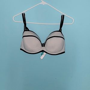 Black and White swimsuit top with support